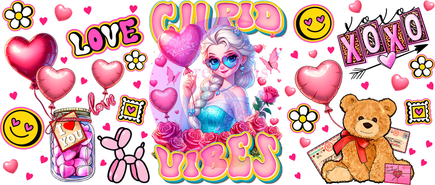 UV DTF - valentines cupid vibes princess elsa