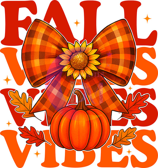 Fall DTF - fall vibes bow