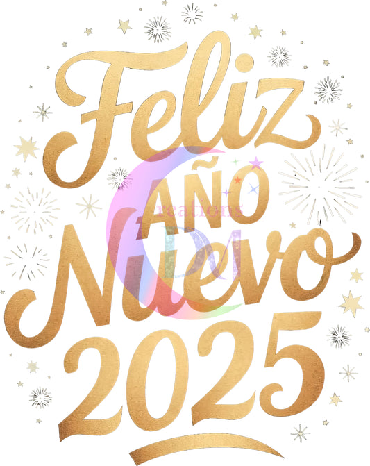 new years- feliz año nuevo 2025 dorado