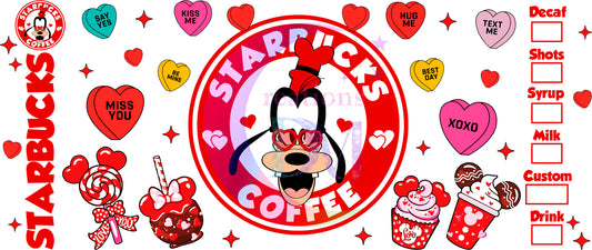 UV DTF - valentines starbucks - goofy