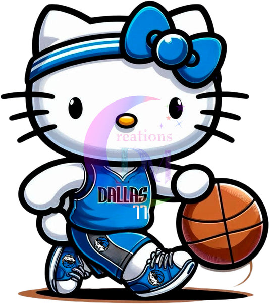 Dallas mavericks DTF - hello kitty blue