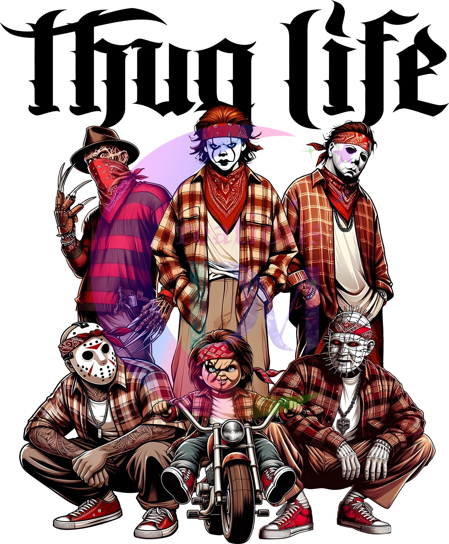 halloween DTF - thug life , chicano style halloween characters