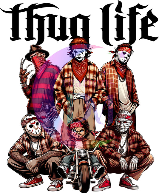halloween DTF - thug life , chicano style halloween characters