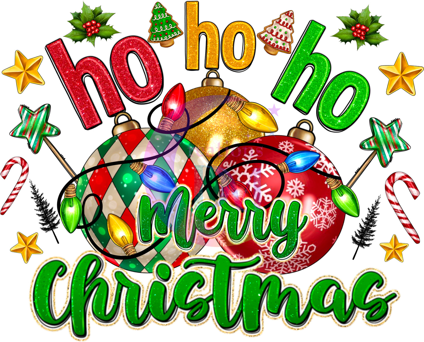 Christmas DTF -ho-ho-ho Christmas bells