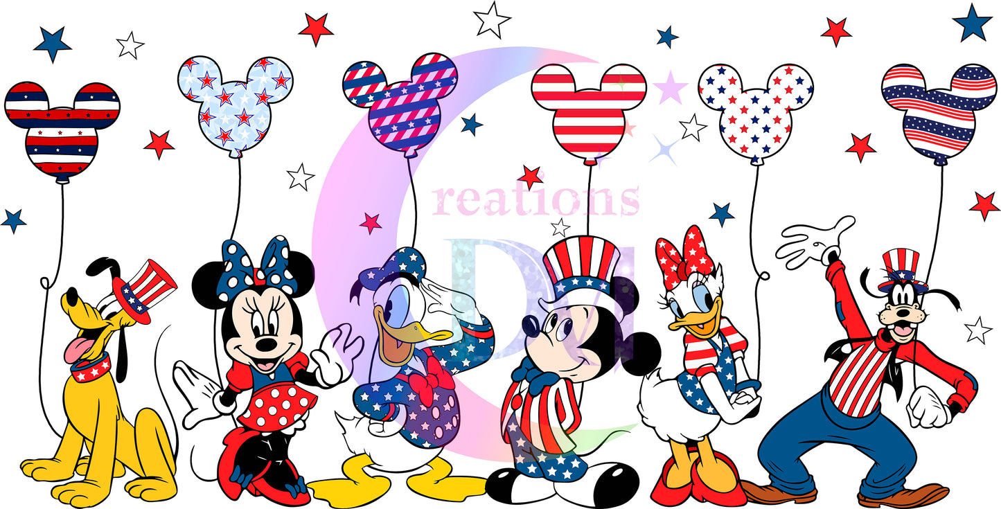Fourth of July - Disney characters balloons
