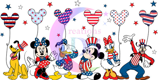 Fourth of July - Disney characters balloons