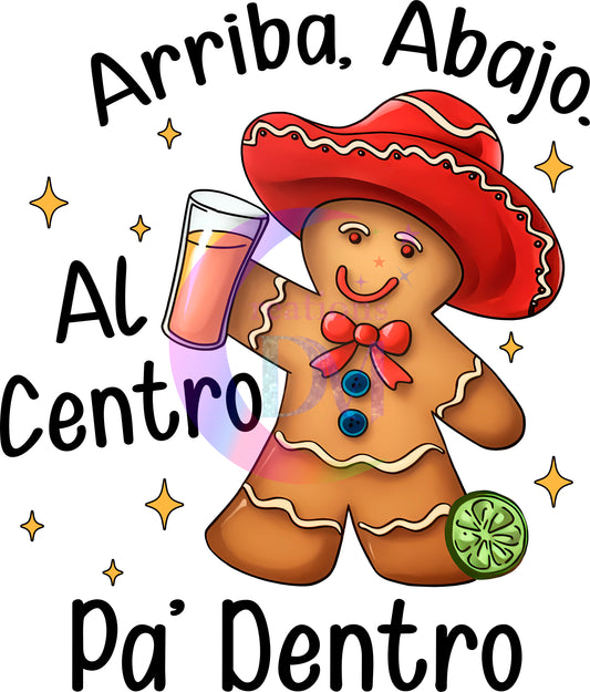 Christmas DTF - hello kitty - arriba , abajo al centro pa dentro gingerbread