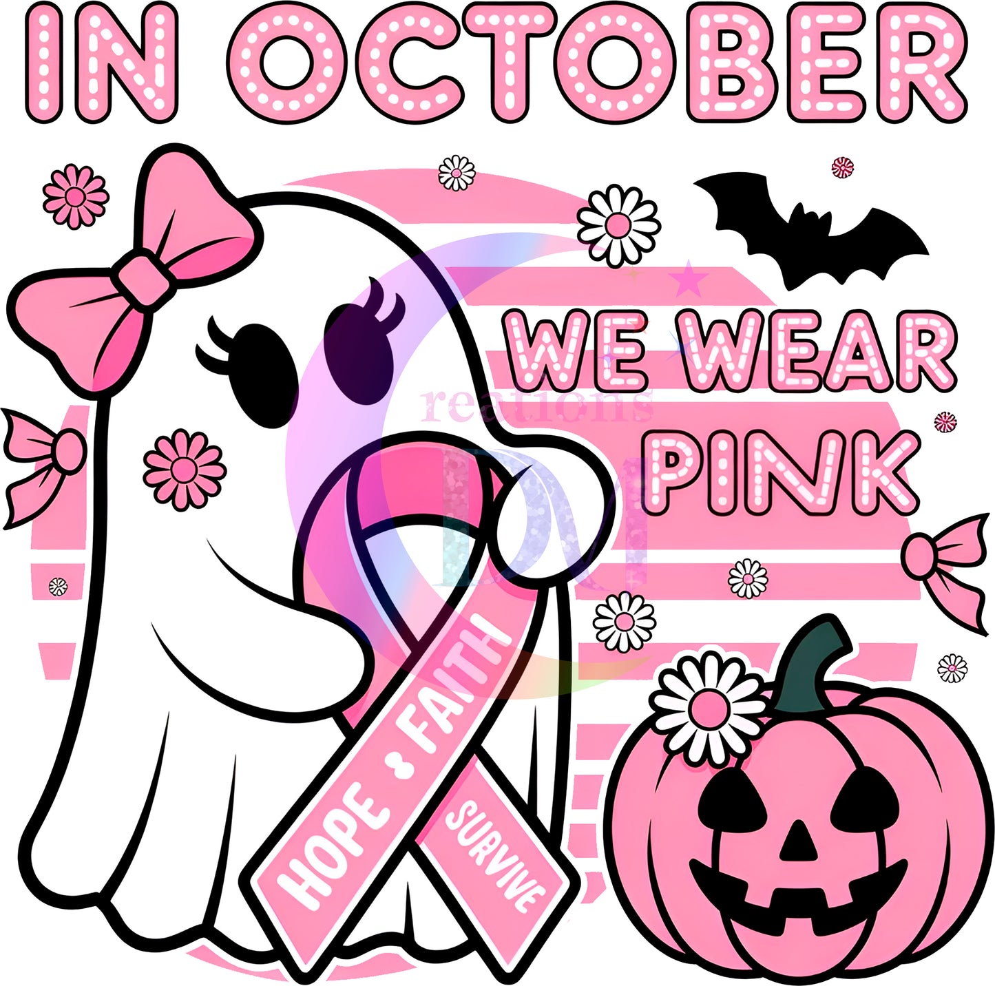 breast cancer awareness month - in october we wear pink boo & pumpkins