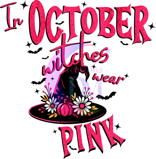breast cancer awareness month - in October witches wear pink