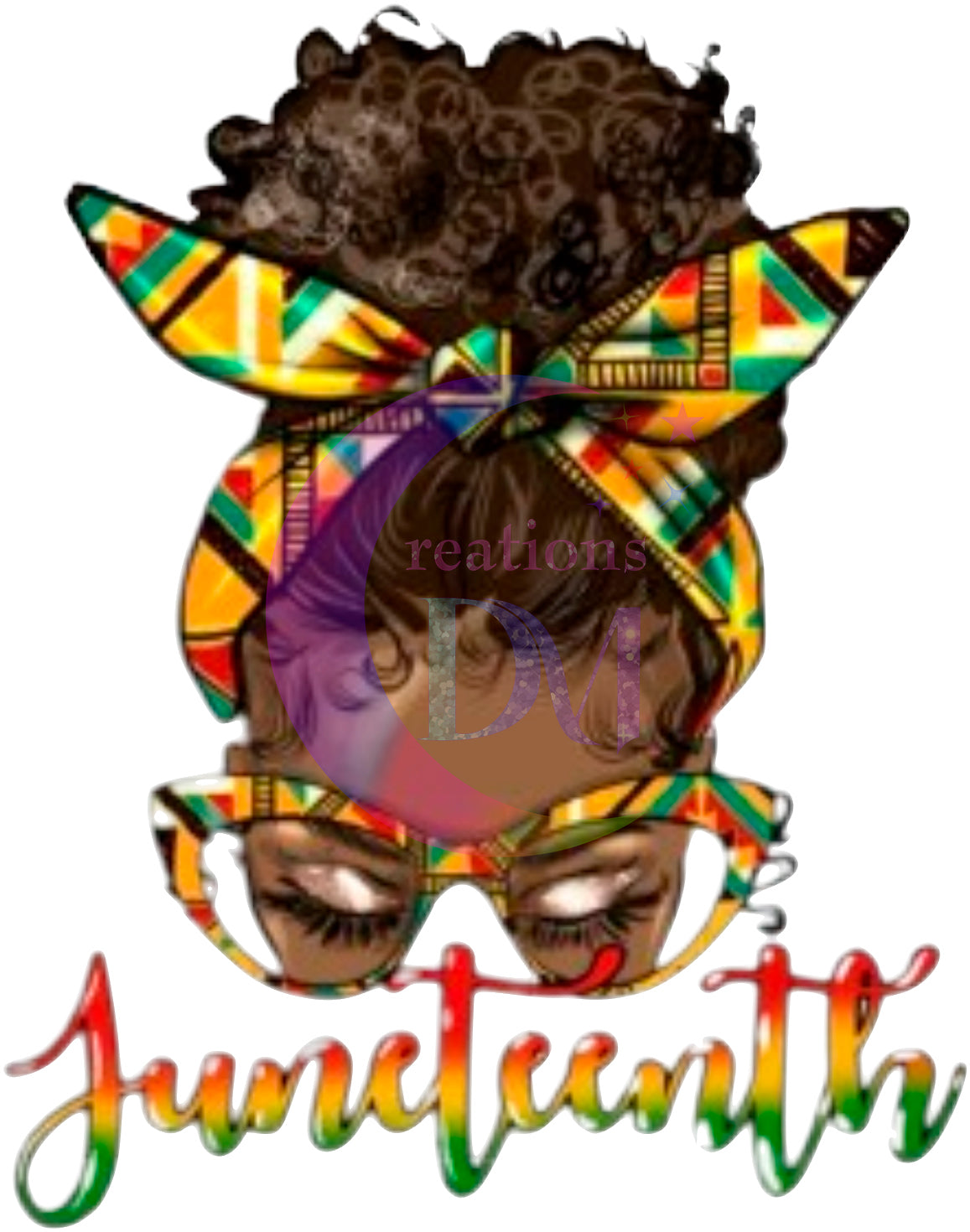 Juneteenth DTF - Juneteenth woman with glasses