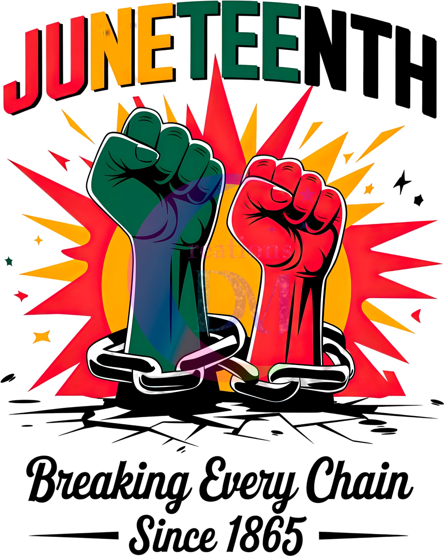 Juneteenth DTF - JUNETEENTH breaking every chain since 1865
