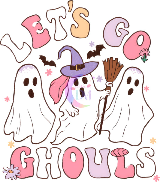 halloween DTF - Ghost -lets go ghouls