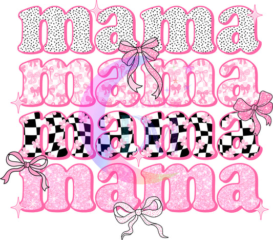 Mother's Day - MAMA in pink x4