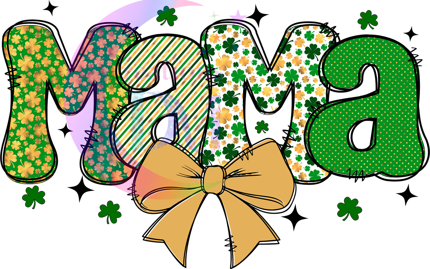 ST PATRICKS - mama with yellow bow