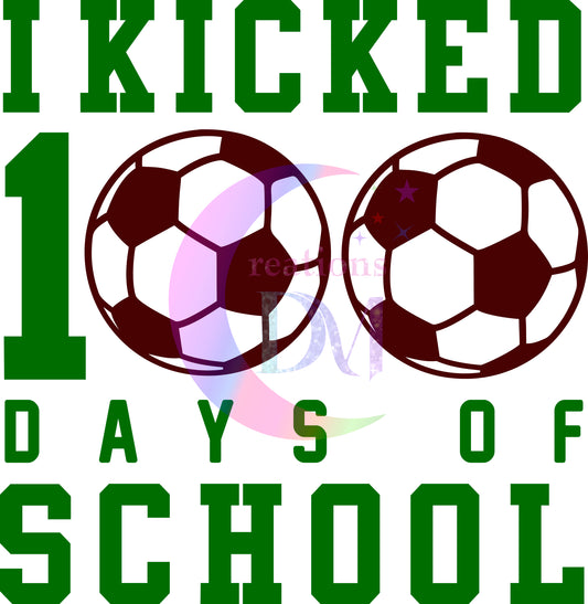 100 days of school - I kicked 100 days of school soccer