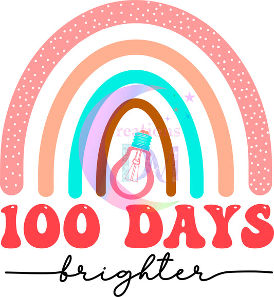 100 days of school - 100 colorful rainbow