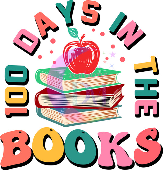 100 days of school - 100 days in the books , apple