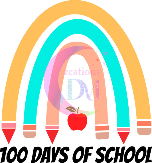 100 days of school - 100 days pencil rainbow