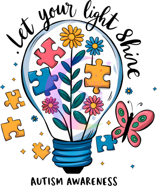 Autism - let your light shine , lightbulb
