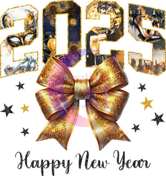 new years- 2025 happy new year , 2025 , glitter outline