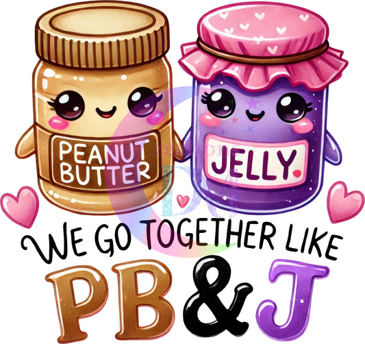 valentines - we go together like PB&J