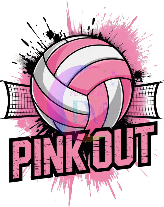 breast cancer awareness month - pink out volleyball