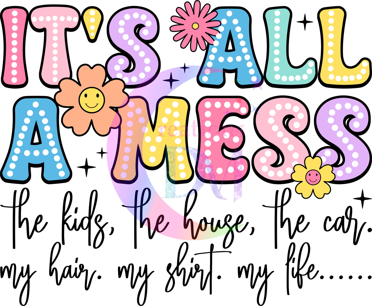 Mother's Day - its all a mess the kids, the house, the car , my hair , my shirt , my life