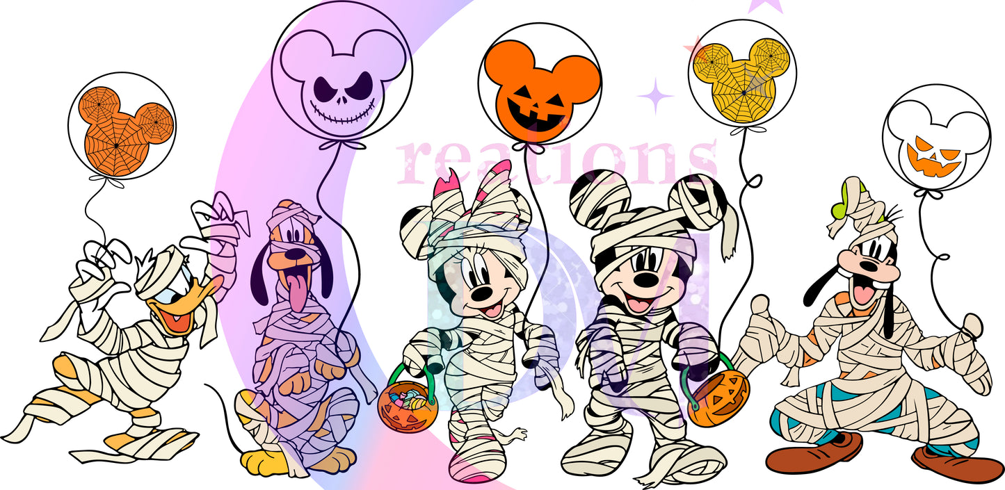 halloween DTF - Mickey and friends balloons spooky