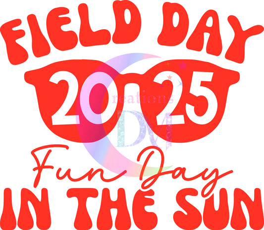 field day dtf - field day 2025 sunglasses red letters