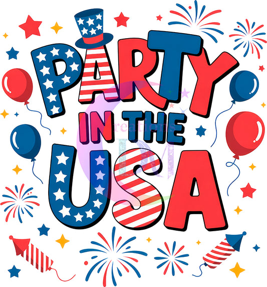 Fourth of July DTF - party in the USA