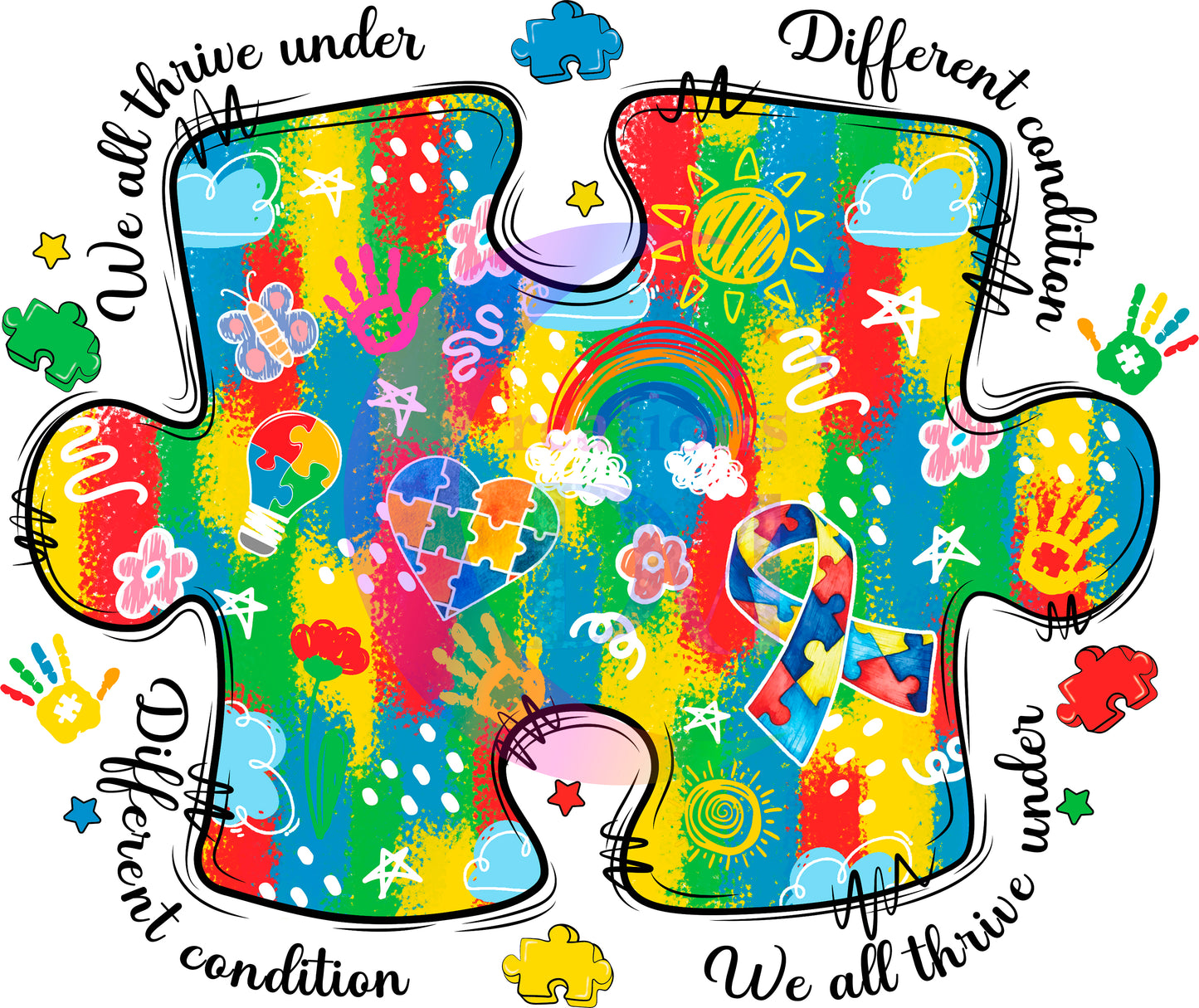 Autism - PUZZLE AUTISM BLACK LETTERS