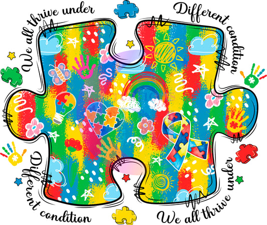 Autism - PUZZLE AUTISM BLACK LETTERS