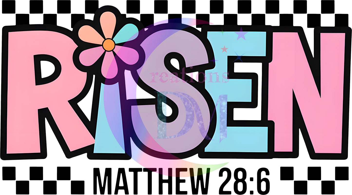 Easter - Christian/ risen pink blue and purple