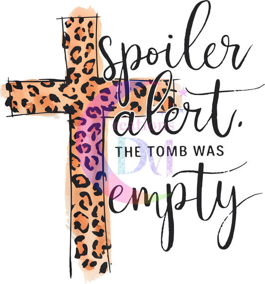 Easter - christian/ spoiler alert the tomb was empty , cheetah print cross