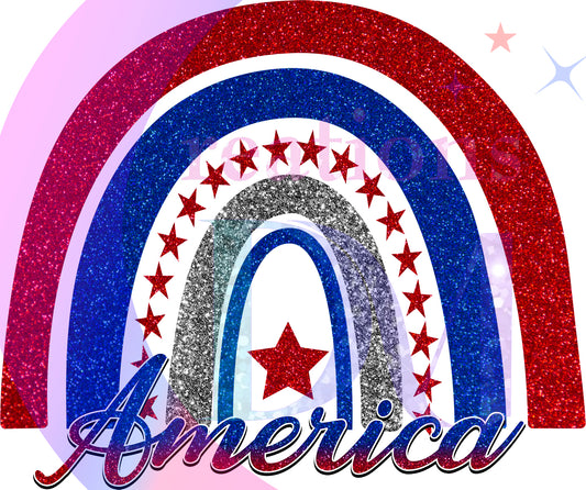 Fourth of July - rainbow America