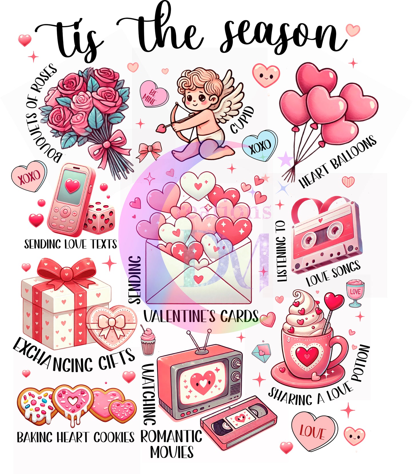 Valentines DTF - Tis the season, valentines accessories