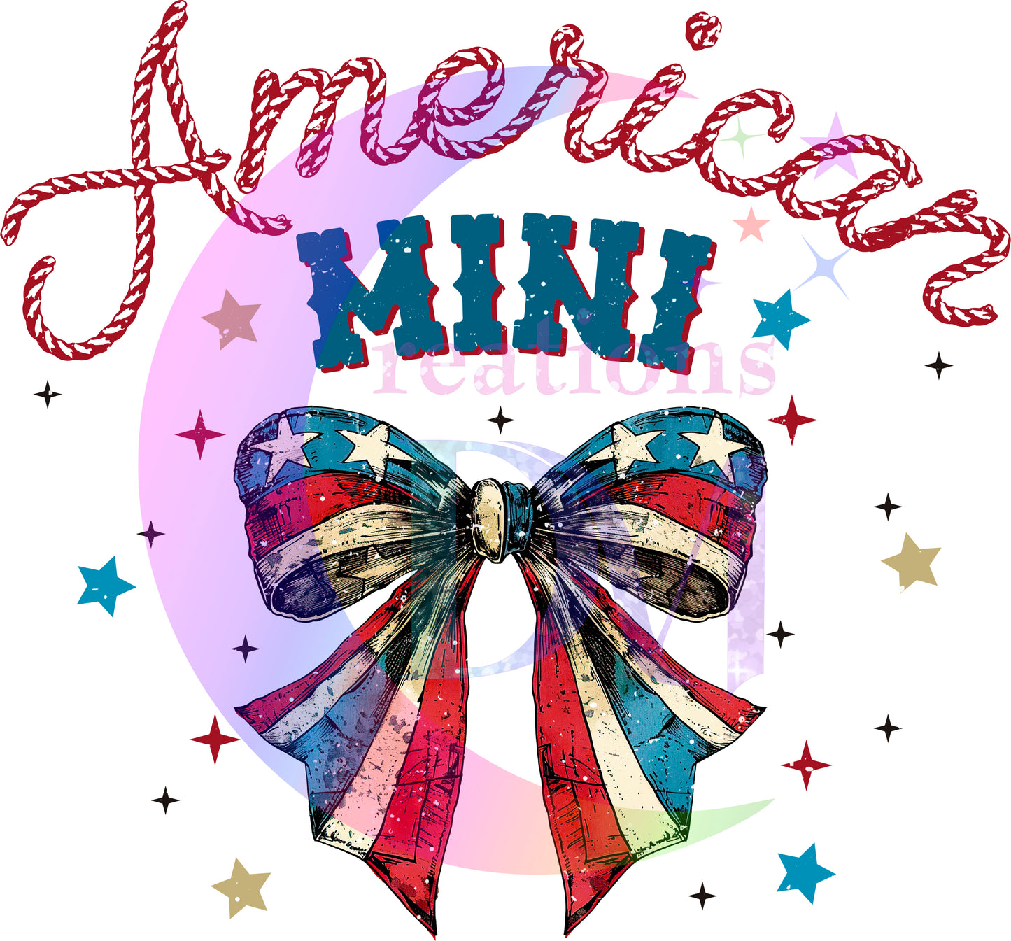 Fourth of July - American mini with bow