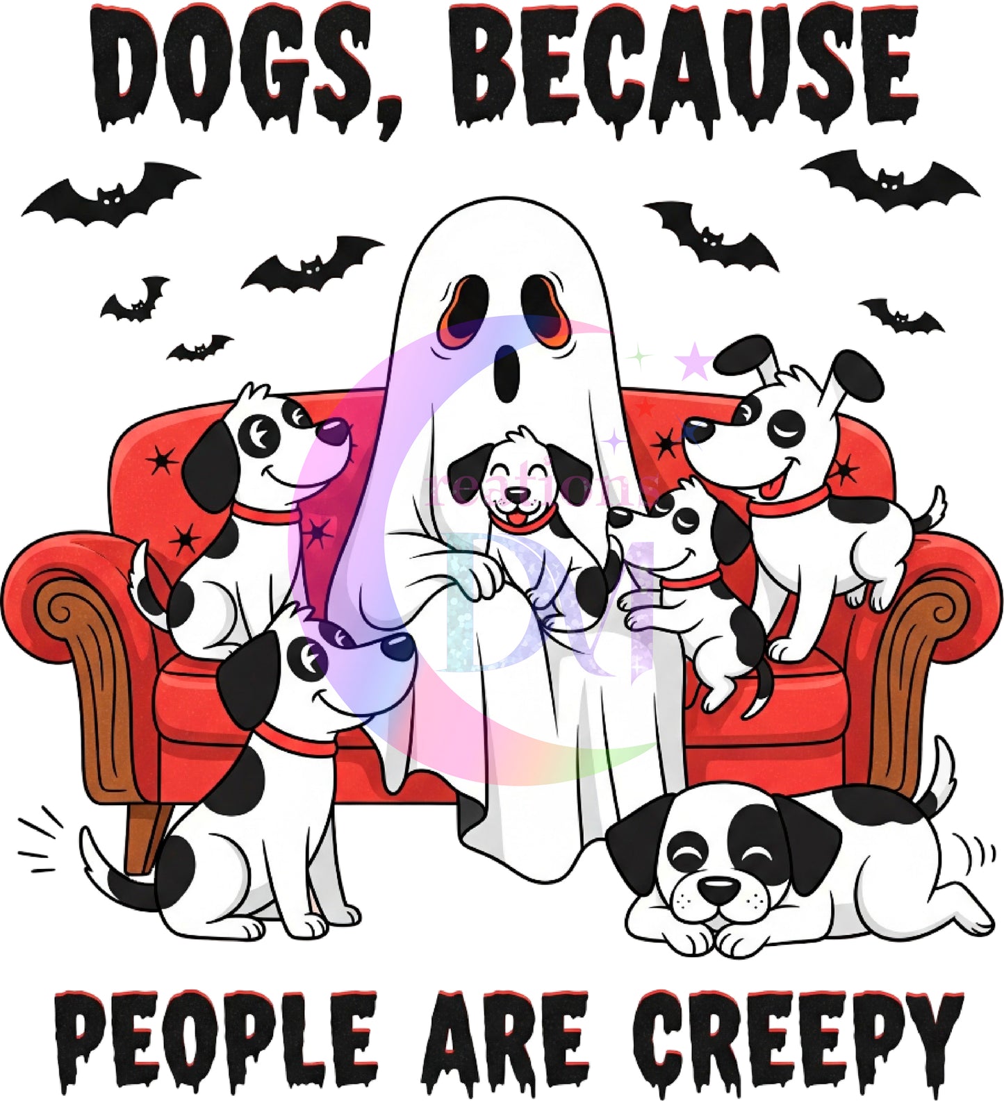 halloween DTF - dogs because people are creepy