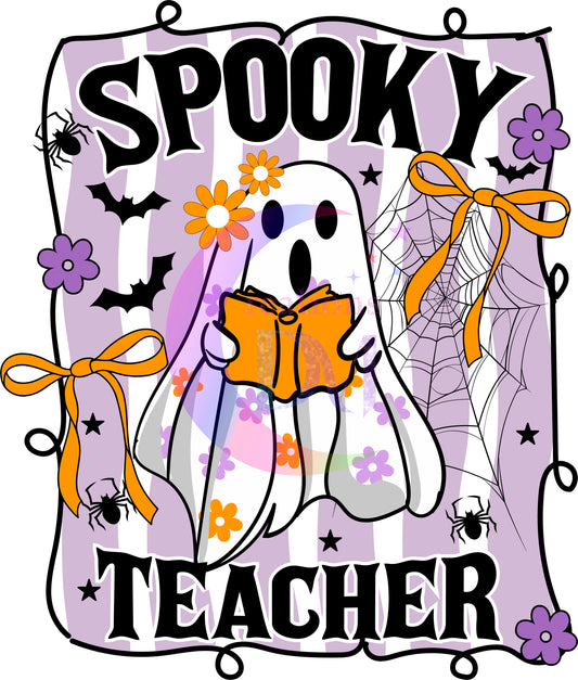 Halloween - spooky teacher purple and orange