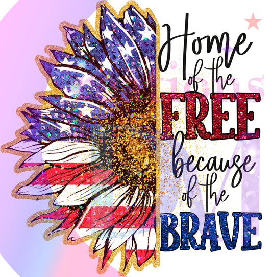 Fourth of July - sunflower home of free