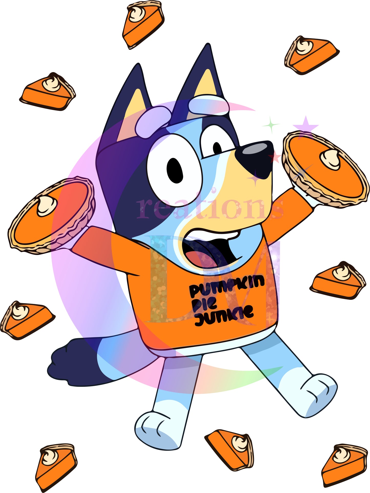 Thanksgiving DTF- Bluey - pies everywhere