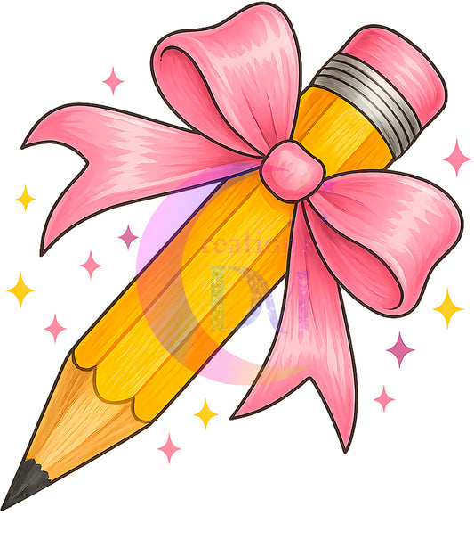 back to school DTF - teacher, pencil coquette