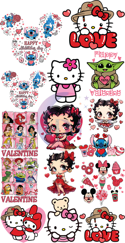 Pre-made Gangsheets -Valentines #6