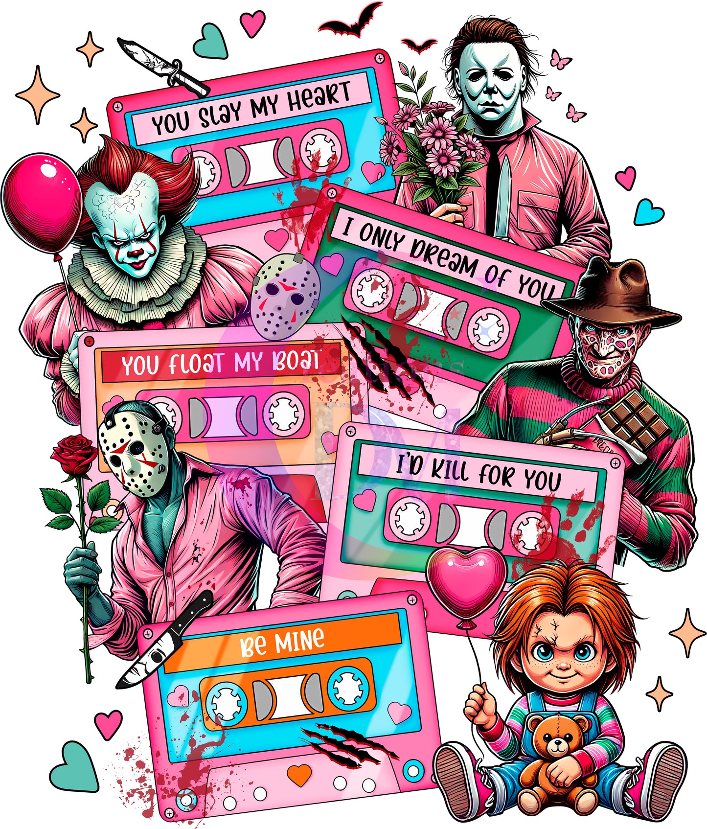 Valentines DTF -valentines horror back design