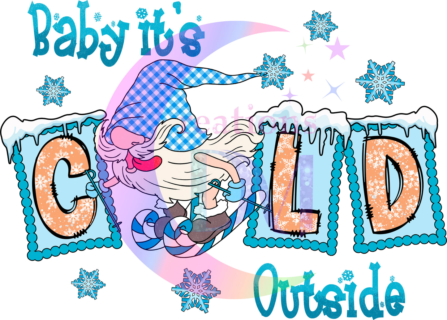 Christmas DTF - winter , baby its cold outside elf