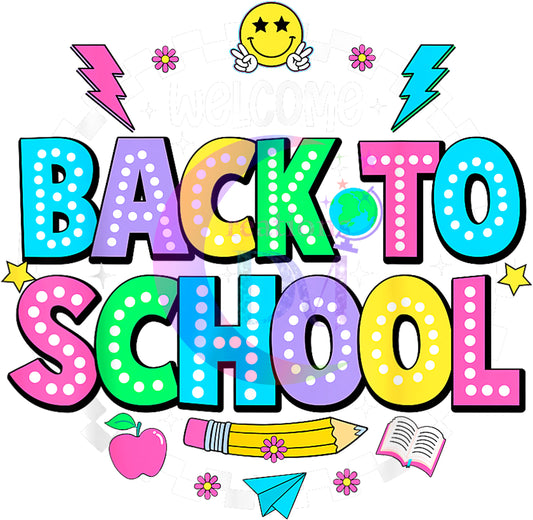back to school DTF - retro back to school