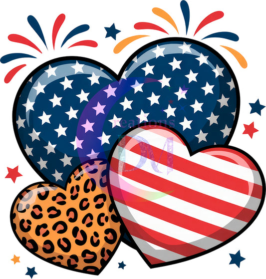 Fourth of July DTF - 3 hearts
