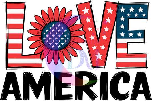Fourth of July DTF - Love America