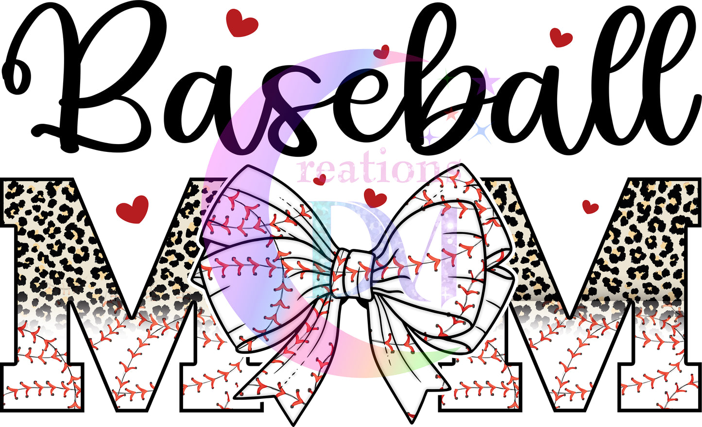 sports - baseball mom with bow