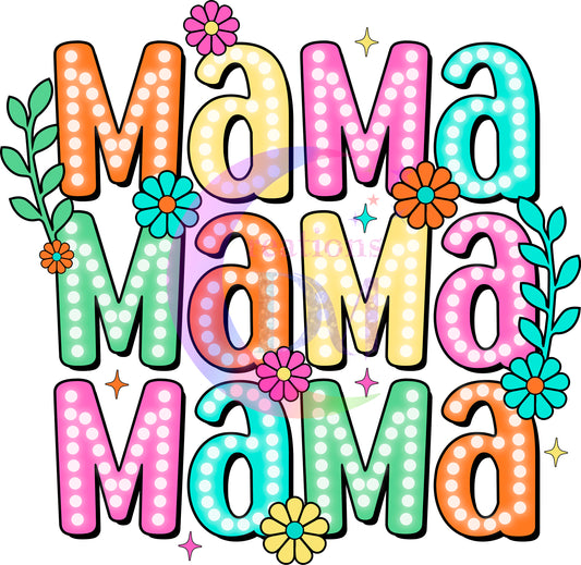 Mother's Day - MAMA X3 colorful letters
